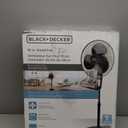 BLACK+DECKER 18-Inch Stand Fan with Pedestal Base, Height Adjustable Pedestal Fan with Remote and Touch Control Panel, Free Standing Fan with 90-Degree Oscillating and 3-Speed Settings, Black