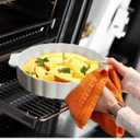 Samsle Ceramic Pie Pan For Baking,13Inch Round Baking Dish With Double Handle,Pie Plate With Ruffled Edge-Microwave, Dishwasher, and Oven Safe