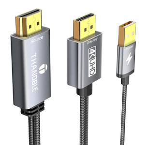 Active HDMI to DisplayPort Cable 6FT (4K60Hz), Uni-Directional HDMI Source to Display Port Monitor Cable, Male to DP Female Compatible PC, Graphics Card, Laptops, PS5