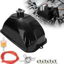 RUTU Metal Gas Tank ATV Fuel Tank Petrol Tank with Cap for 110cc 125cc 150cc 200cc 250cc ATV Quad 4 Wheeler Taotao ATA Bull Rhino