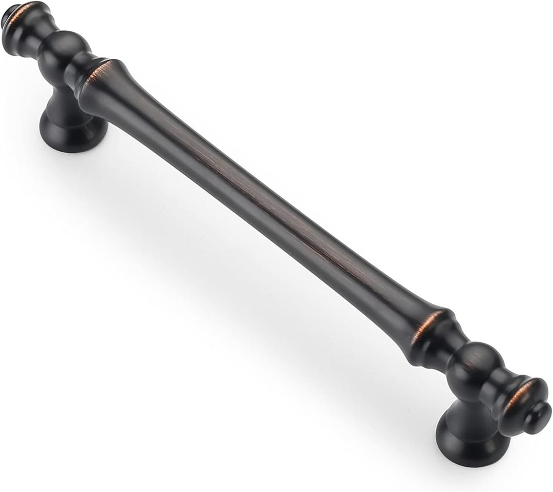Asidrama 10 Pack 5 Inch(128mm) Oil-Rubbed Bronze Kitchen Cabinet Handles, Cabinet Pulls Kitchen Cabinet Hardware for Cupboard Drawer Handles Dresser Pulls (5" Hole Center)