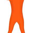 ATHX Kids High Stretch Spandex Halloween Cosplay Bodysuit Costume Open Face Unitard Child Full Body Skin Suit Zentai Suit (Large, Orange)