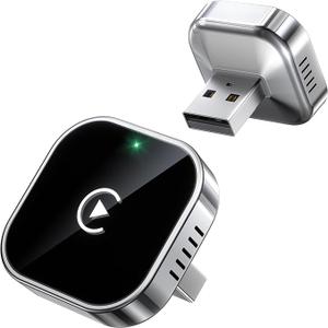 Teeran Wireless CarPlay Adapter for iPhone (2026 Upgraded), Mini Plug & Play for Cars with Factory Wired Apple CarPlay, Fast & Stable Connection, Easy Setup, Wide Vehicle Compatibility USB & USB C