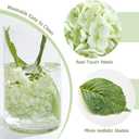 Waipfaru 21" Real Touch Hydrangea Artificial Flowers with Long Stem & Leaves, Full Latex Faux Hydrangea Flowers for Home Decor Party Floral Arrangements Wedding Bouquets Centerpieces, Green 3Pcs