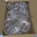 Yopay Set of 6 Unbreakable Martini Glasses, 10 Ounce Plastic Cocktail Glasses for Whiskey, Margarita, Manhattan, Holiday, Party, Reusable, Break Resistant, Clear Polycarbonate Glassware