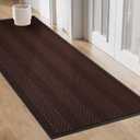 Front Door Mat Indoor Outdoor Entrance, 3' x 6' Heavy Duty Doormat for Entryway, Absorbent Low Profile Welcome Mats Non-Slip, Trap Dirt Durable Mats for Home, Patio, Garage