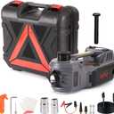 EFFIROSO Portable 5 Ton 12V Electric Car Jack Kit Hydraulic Floor Jack with Tire Inflator Pump for Vehicle Emergency Repair Kit 11023lbs Jack Only (Gray without Wrench)