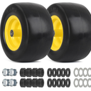 GICOOL 11x6.00-5 Flat Free Zero Turn Mower Tire and Wheel, 11x6-5nhs Riding Mowers Lawn Tire and Wheel with 3/4" Bearing, 5.8" -8" Centered Hub, 2 Pack