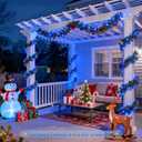 JMEXSUSS 2 Pack Blue Solar String Lights Outdoor Waterproof, Each 33ft 100 LED Solar Fairy Lights, 8 Modes Copper Wire Mini Christmas Light for Outside Patio Garden Tree Christmas Decorations