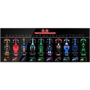 Wall Display Board for 10 Racing Car Models | Compatible with Lego F1 Speed Champions Set 66802 | Showcase 7724277251 Cars as Wall Art | Premium Black Mount for Collectors (Board Only), 12 Inches X 24 Inches X 0.5 Inches