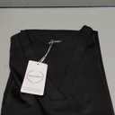 MASCOMODA Womens V Neck Silk Satin Tops Dressy Short Sleeve Work Blouses Spring Summer Loose T Shirts Business Casual Outfits (Large, Black)