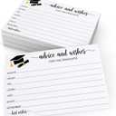 321Done Advice and Wishes for The Graduate Cards, Made in USA - 4x6 White, 2025 Graduation Party Decor, Games, Activities for College, High School, University Grad, 50-Pack