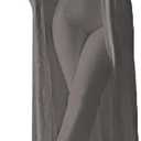 Women's Fuzzy 3 Piece Sweatsuit Open Front Cardigan Crop Tank Tops Wide Legs Pants Lounge Sets (Large, Dark Grey)
