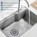 2 x 3 in 1 Kitchen Sink Drain Strainer and Stopper Kit,Stainless Steel Pop-up Kitchen Drain Stopper with Strainer Basket,Anti-Clogging Kitchen Sink Strainer for Standard 3-1/2 Inch Drain (Upgraded)