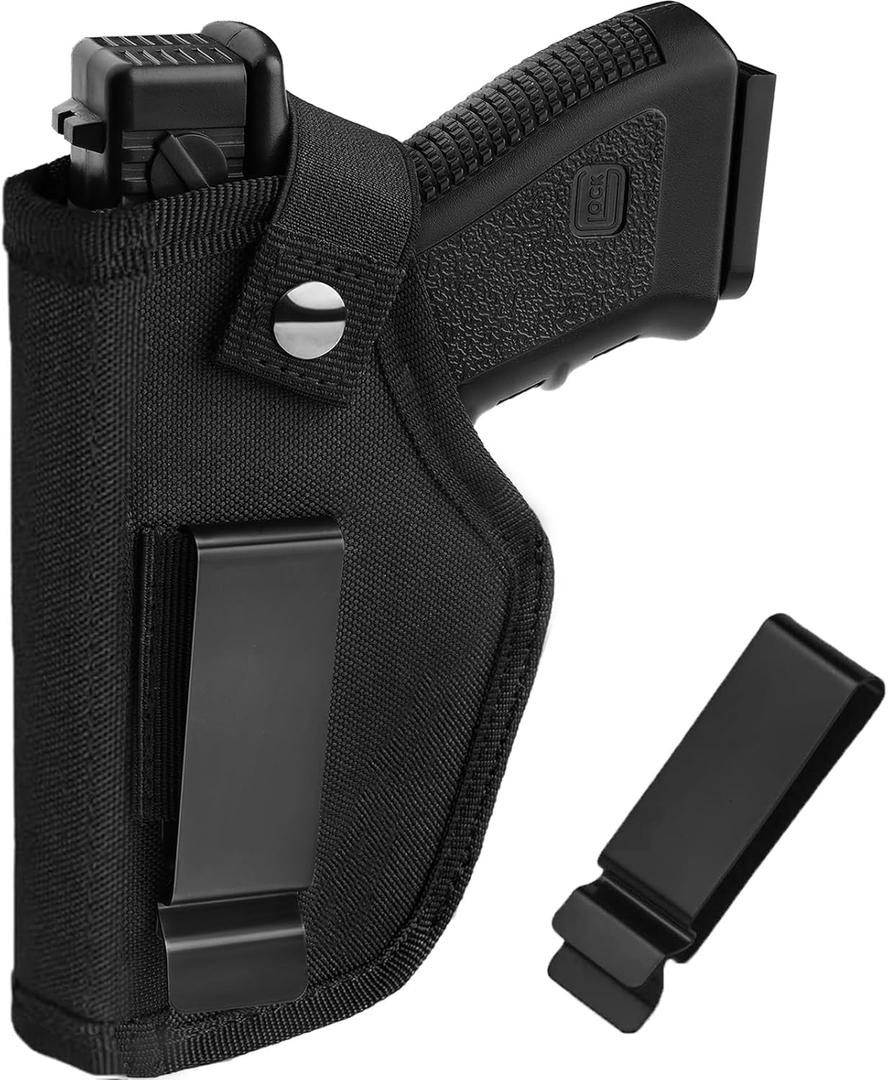 Gun Holster for Men&Women, IWB/OWB 9mm Holsters, 380 Pistol Holster fits Glock 19/17/23/26/27/42/43x, S&W M&P Shield, Sig Sauer and Similar Handguns