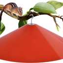 24-inch Large Squirrel Proof Bird Feeders for Outside Hanging, Outdoor Squirrel Baffles for Bird Feeders Pole, Red Color