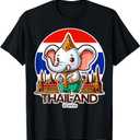 Cute Thai elephant National animal Love Thailand Thai Travel T-Shirt, XS
