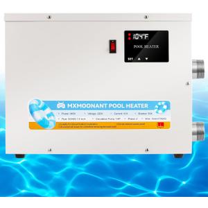 Mxmoonant Pool Heater 11KW 220V, Electric Swimming Pool Heaters Hot Tub Water Thermostat with Touchscreeen for Above Ground Inground Pool, Spa, Bathtub,