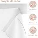 Vatge Side Door Window Curtains - W12 x L80, 1 Panel, Pure White, Light Filtering Sidelight Window Curtain for Privacy, Thermal Insulated Side Door Covering