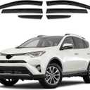 Window Visor 6 Piece Set for Toyota RAV4 2013 2014 2015 2016 2017 2018 Safe RAIN Out-Channel Guard Deflector (for RAV4 13-18 6-Piece Set)