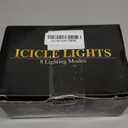 Icicle lights Outdoor - 33ft Christmas Lights with 400LED 75 Drops 8 Modes, Plug in Curtain String Lights Waterproof for Holiday Wedding Party Home Garden Bedroom Indoor Outdoor Decoration, Cool White