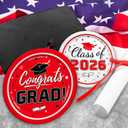 Oigco Graduation Red Party Supplies Kit Dinner Plates Dessert Plates and Napkins for Congrats Grad Party Decorations, Serves 50
