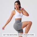 Evercute Sports Bra for Women Padded Medium Support Criss Cross Strappy Bras Seamless High Impact Yoga Exercise Athletic Bras (L)