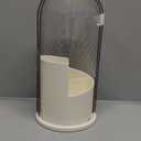 Toothbrush Holders with Sliding Lid, Rotating 3 Slots Bathroom Organizer Countertop, Tooth Brush Toothpaste Holder Bathroom Counter Stand Caddy for Vanity Makeup Brushes Holder (White)