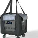 Santiano Power Station Bag,Easy to Carry,360 Removeable Wheels,Sailing Class -900D Waterproof Oxford Cloth,15*12*13in,Protect to 1200w-1800w Power Station,Outdoor Work, Travel, Fishing, RV, Camping