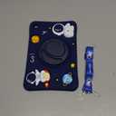 for Samsung Galaxy Tab S6 Lite 10.4 Case Boys Cute Astronaut Cover Kawaii 3D Cartoon Spacemen Fun with Rotating Handle Stand + Strap Soft Silicone Funda for Samsung S6 Lite Tablet Cases