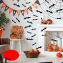 4 x Halloween Bats Decoration, 4 Different Sizes 3D Realistic PVC Bats Stickers for Outdoor Scary Bat Sticker for Home Decor Bathroom Indoor Halloween DIY Home Decor Party Supplies 16PCS