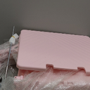 MACOPRO Foldable Utility Cart with Stair Climbing Wheels, Collapsible Rolling Crate with Telescoping Handle, Folding Shopping Trolley Handcart Grocery Book File Tool Teacher Storage Basket (Pink)