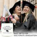 Grad Candle Gifts, 2025 PhD Graduation Doctorate Degree Gifts for Women Men Funny Dissertation, Congratulations Grad, Graduation Present for Him, Her, Doctoral Graduates, PhD Student