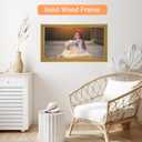 Wood 11x22 Frame Gold, Ornate Natural 22x11in Poster Picture Frame, Modern Golden 11 x 22inch Gallery Wall Photo Frame with HD Plexiglass, Horizontal Vertical Wall Mounting Display 1pcs