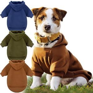 3 Pcs Small Dog Winter Hoodie Warm Soft Puppy Dog Hoodie Sweatshirts with Pocket Pet Clothes for Dogs Cat Costume(S: Weight: 6.6-9.4lb,Dark Color)