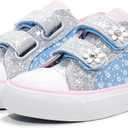 Weestep Toddler Girl Glitter Sneakers Lightweight Sparkle Slip On Canvas Shoes 10