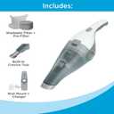 BLACK+DECKER dustbuster Cordless Handheld Vacuum, Portable Car Vacuum Cordless Rechargeable, Wall Mount, Strong Suction QuickClean (HNVC215B10)