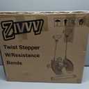 ZIWWVY Twist Stepper with Resistance Bands - 300LBS Capacity Mini Stepper Machine with LCD Monitor, Silent Hydraulic Home Gym Equipment for Full Body Workout