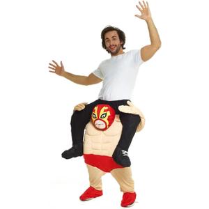 Morph Costumes Adults Piggyback Funny Characters Ride on Halloween Costumes for Adults (Beige and Red), One Size