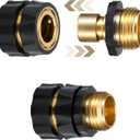 Twinkle Star 3/4 Inch Garden Hose Fitting Quick Connector Male and Female Set, 4 Set, Garden Hose Adapter, Quick Connect Hose Fittings, Garden Hose Connector, Hose Attachment