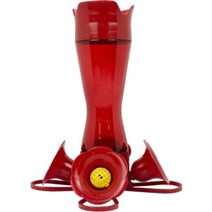 Perky-Pet 203CPBR Pinchwaist Hummingbird Feeder, Red Glass