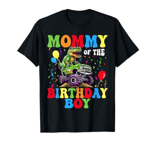 Mommy Of The Birthday Boy Dinosaur Monster Truck T-Shirt, xs