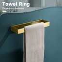 TNOMS Brushed Gold 5-Pieces Bathroom Hardware Set Towel Bar Set,Stainless Steel Bathroom Hardware 23.6 Inch Towel Bar Towel Holder Set Wall-Mounted