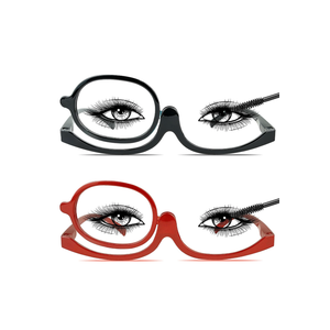 2 Pack Makeup Reading Glasses for Women Magnifying Flip Down Cosmetic Readers with Spring Hinge +2,75
