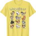 Chibi Wolf Wolves Animals of The World Wolf Lover T-Shirt, M