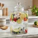 Style Setter Homestead Beverage Dispenser Cold Drink Dispenser w/ 2.5-Gallon Capacity Glass Jug, Leak Proof Acrylic Spigot Great for Parties, Weddings & More