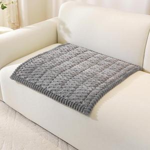 OstepDecor Washable Couch Cover for Dogs, Thick Pet Friendly Sofa Covers, Soft Couch Protector, Paw Cart Sofa Slipcovers, Cushion Protector for Leather, Sectional, Loveseat (27.6" x 27.6", Grey)