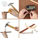 Yoption 27 Pieces Leathercarft Stamping Tool Set, 26 Letters Alphabet Stamps Steel Punch Tool 6mm+1 Stamping Handle for Leather Craft