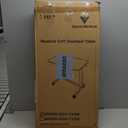 Vaunn Medical Pneumatic Adjustable Overbed Bedside Table With Wheels (Hospital and Home Use) (Walnut Brown)