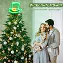 Tuanse Lighted St. Patrick's Day Tree Topper Decorations 11 Inch LED Irish Neon Sign Decorations Green Decor with Battery Operated or USB Powered for Party St. Patrick's Day Holiday(Top Hat)